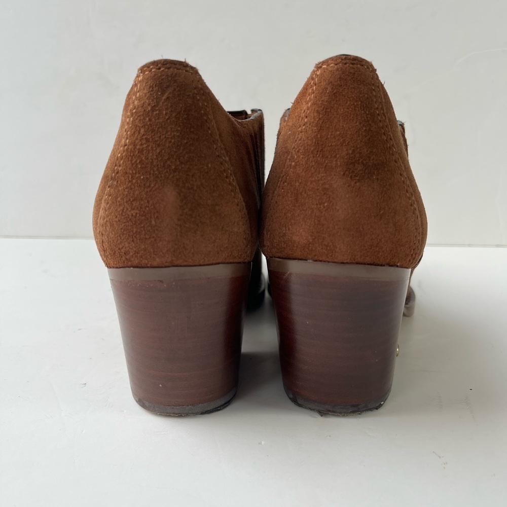 Coach Perri Brown Suede Ankle Booties Size 7 C - Picture 4 of 11